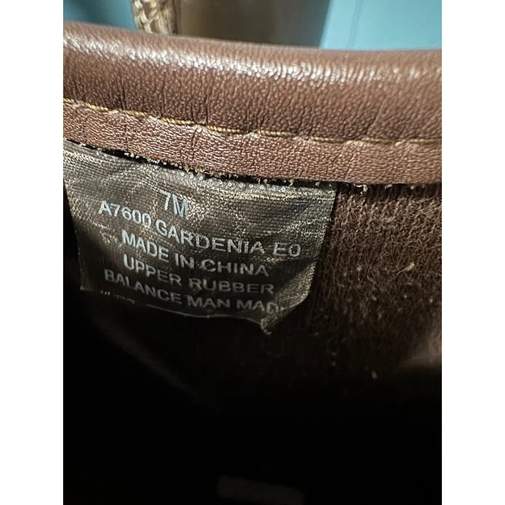 Coach Gardenia Brown Rubber Rain Boots Steel Shank‎ Waterproof Lug Sole A7600 7M